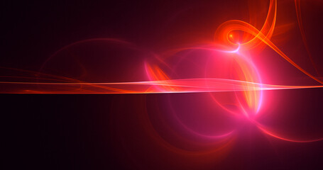 3D rendering abstract multicolor fractal light background