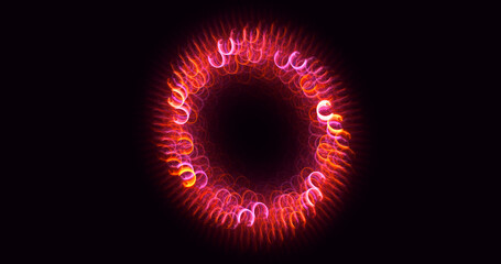 3D rendering abstract round light background