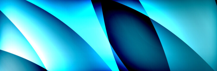 Fluid gradient neon color waves, vector abstract background