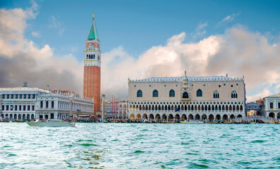 Fototapeta na wymiar View at the entrance to Venice