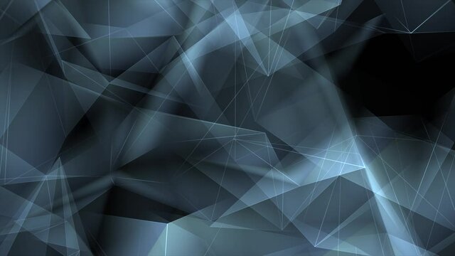 Seamless loop of polygonal and random triangular shape animation Loop background. Vibrant blue and cyan gradient. logo titles, Presentation Backdrop, Corporate, Birthday Party, Branding