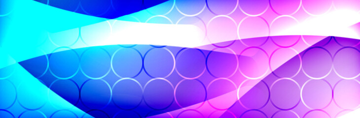 Fluid gradient neon color waves, vector abstract background