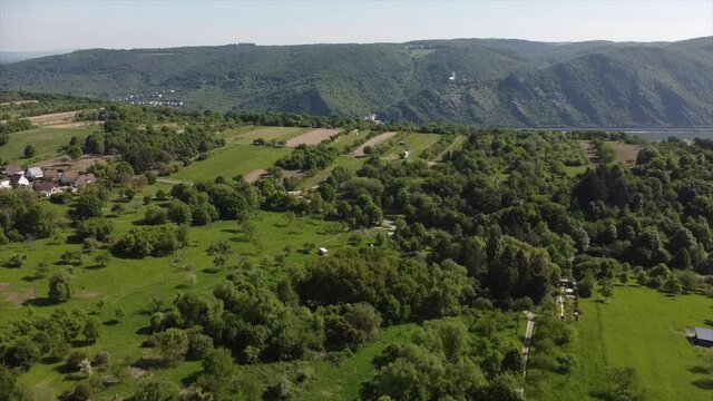 Streuobstwiesen, gef&auml;hrdeter Lebensraum im Rheintal bei Boppard-Buchenau