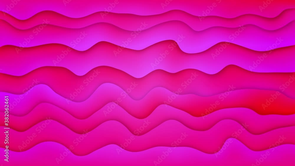 Aufkleber 4k 3d animation rows of colorful stripes rippling wave gradient loop animation motion background. ge
