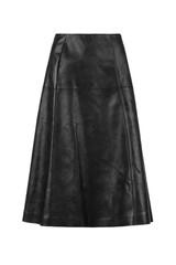 Black leather skirt