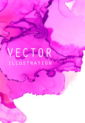 Alcohol ink vector texture. Fluid ink abstract background.
