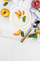 Sweet creamy peach soup