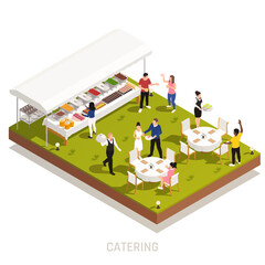 Catering Service Outdoor Isometric