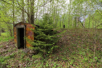 abandoned military ruins in the forest
