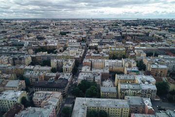 Fototapeta premium Aerial Townscape of Saint Petersburg City. Petrogradsky District