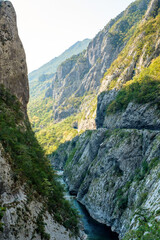 Moraca River Canyon Platije, Motnenegro.