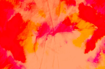 Yellow Dirty Art Grunge. Artistic Dirty Art. Watercolor Print. Brushed Graffiti.Tie Dye Batik. Bright Aquarelle Texture. Splash Banner. Watercolor Pattern. Orange Tie Dye Grunge. © Anna