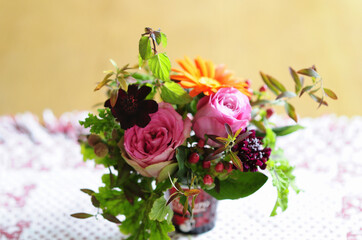 花のアレンジメントアップ