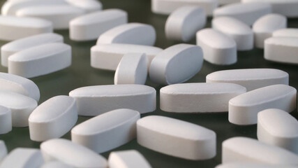 White pills on the table