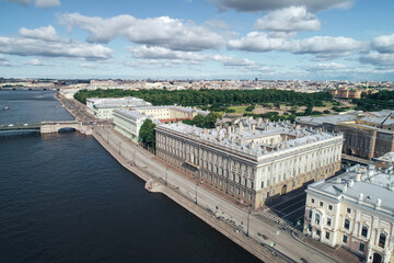 Aerial Townscape of Saint Petersburg City. Central  District