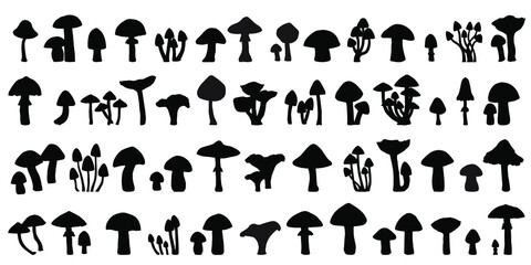 mushroom silhouttes