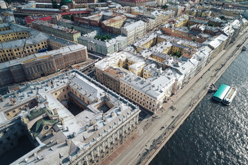 Obraz premium Aerial Townscape of Saint Petersburg City. Central District