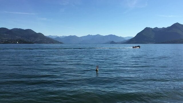 Cruising on Lake Maggiore. Stresa, Italy