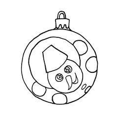 Set of Snow balls for the Christmas tree