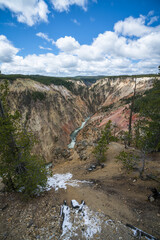 Fototapeta premium grand canyon of the yellowston from the north rim, wyoming, usa