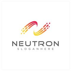 Abstract letter N logo Technology and networking Design Template. Initial N Logo digital Vector Stock. Alphabet N Logo Connection cross icon logotype