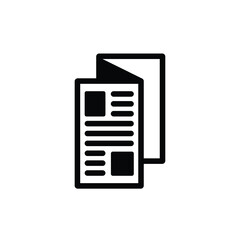 Fototapeta premium Newspaper icon vector isolated on white, logo sign and symbol.