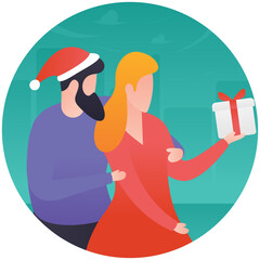 
Christmas gift colorful illustration design 
