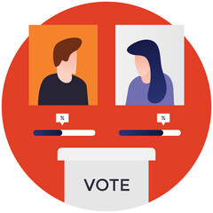 
Flat illustration of couples flat icon design 
