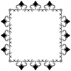 
Line icon design of square frame 
