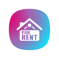 Home for Rent Sign - Button