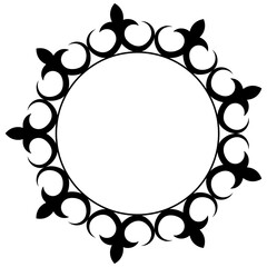 
Line icon design of antique frame 
