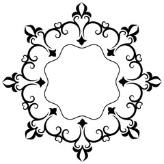 
Line icon design of antique frame 
