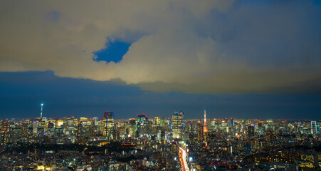 東京夜景　2020年9月　渋谷からワイドで望む大都会