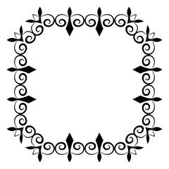 
Line icon design of square frame 
