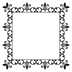 
Line icon design of square frame 
