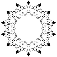 Fototapeta premium Line icon design of antique frame 