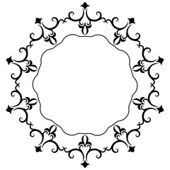 
Line icon design of antique frame 
