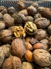 walnuts in a basket