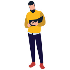 
Reader flat icon design 
