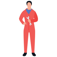 
Male avatar standing flat icon design 
