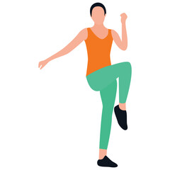 
Aerobics flat icon design, yoga 
