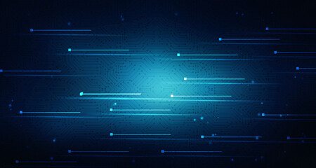 Obraz premium 2d illustration Abstract futuristic electronic circuit technology background