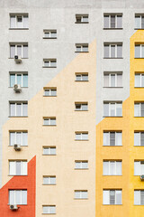 Colorful facade of an apartment building. Part of City Real estate property