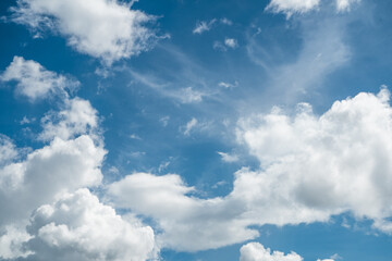 Naklejka na ściany i meble Beautiful blue sky cloudsfor background clear blue sky background,clouds with background