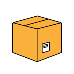 Closed box icon isolated on background, flat pictogram, business, marketing, internet