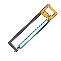 Hacksaw carpentry tool flat icon for apps and websites