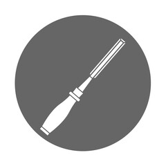 Simple illustration of chisel Concept of work tools for design