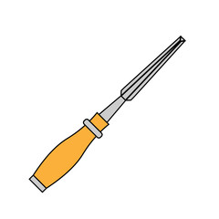 Simple illustration of chisel Concept of work tools for design
