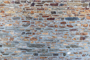 Large stone wall masonery, texture background, belgium, europe