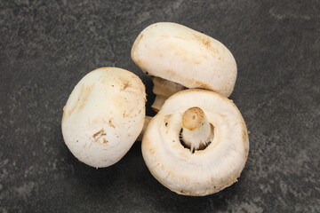 Raw Champignon heap for cooking